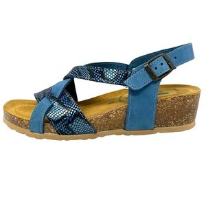 Bionatura Bos & Co metallic leather strappy sandal 7